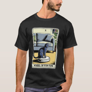 Camiseta Rueda de Fur-Tune Carta de Tarot Gato Robot Aspira