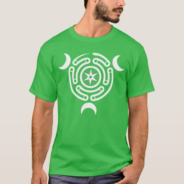 Camiseta Rueda de Hécate Diosa de la Luna Serpiente Laberin (Anverso)