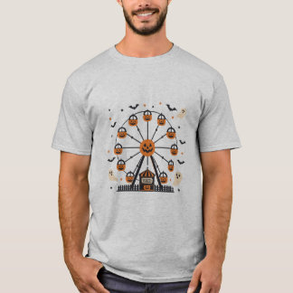 Camiseta Rueda de la fortuna de calabaza de Halloween