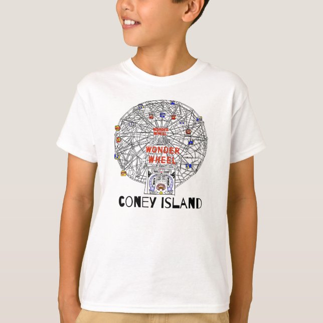 Camiseta Rueda de la fortuna de Coney Island Brooklyn New Y (Anverso)