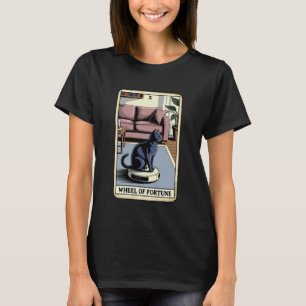 Camiseta Rueda de la Fortuna Tarot Carta Gato Robot Aspirad