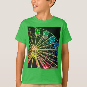 Camiseta Rueda de la fortuna verde y azul