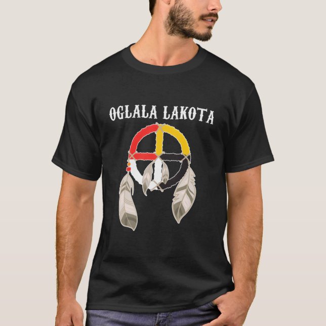 Camiseta Rueda de la medicina de Dakota del Sur Oglala Lako (Anverso)
