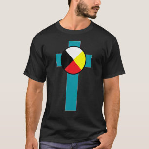 Camiseta Rueda de la medicina Nativos Estadounidenses Crist