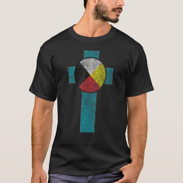 Camiseta Rueda de la medicina Nativos Estadounidenses Crist (Anverso)