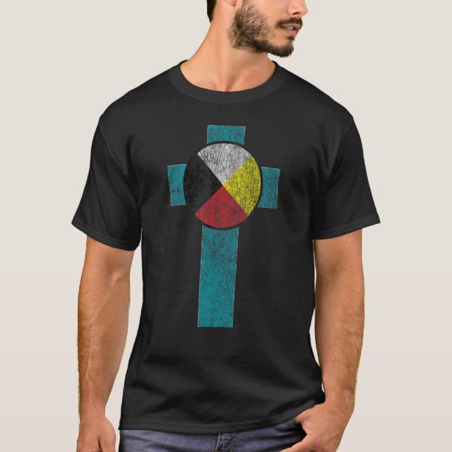 Camiseta Rueda de la medicina Nativos Estadounidenses Crist (Anverso)