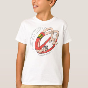 Camiseta Rueda de la parte posterior del plástico del hombr