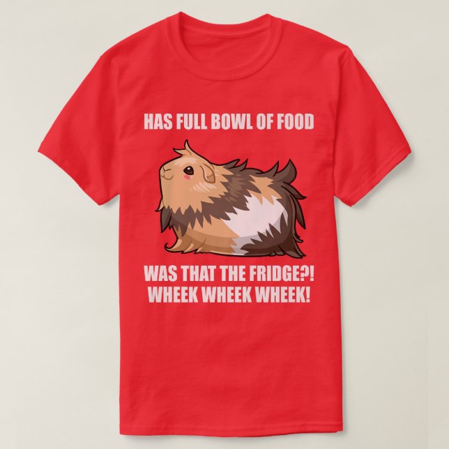 Camiseta Rueda de la rueda de la comida divertida de cerdo  (Diseño del anverso)
