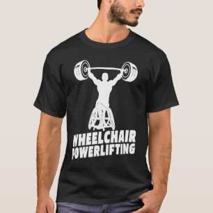 Camiseta Rueda de levantador de pesas Silla de ruedas Fitne