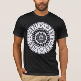 Camiseta Rueda de Mandala de Signos del Zodiaco Celeste Art