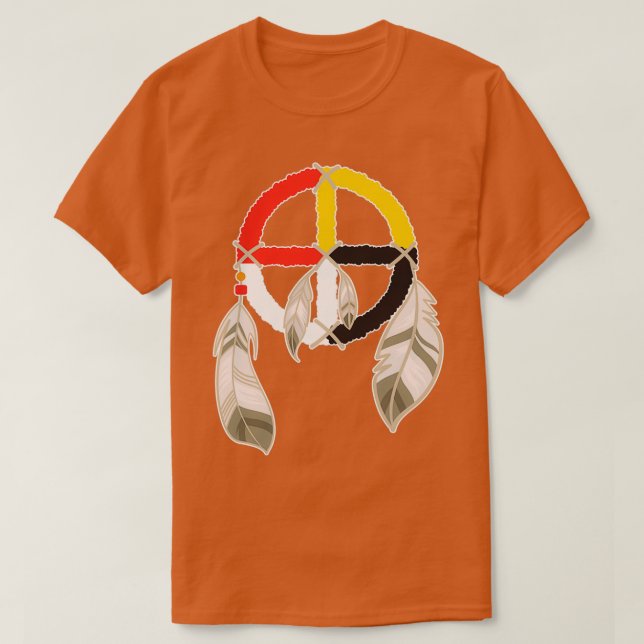 Camiseta Rueda de medicamentos Mitakuye Oyasin (Diseño del anverso)