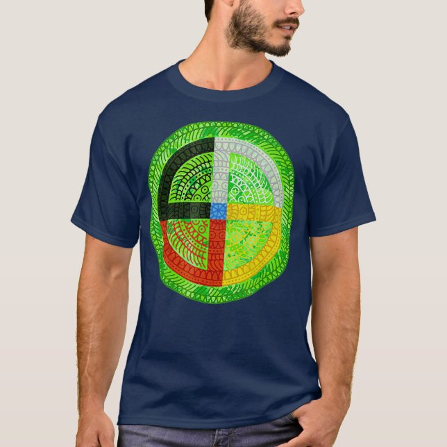 Camiseta Rueda de medicina de cultura nativa estadounidense (Anverso)