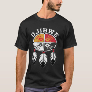 Camiseta Rueda de medicina indígena indígena ojibwe