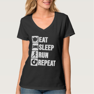 Camiseta Rueda De Sueño De País Cruzado Repetir La Ejecució