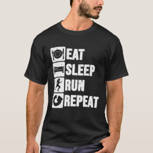 Camiseta Rueda De Sueño De País Cruzado Repetir La Ejecució