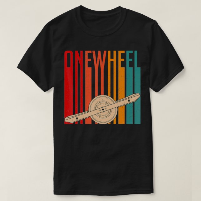 Camiseta Rueda de volante retro de una rueda (Diseño del anverso)