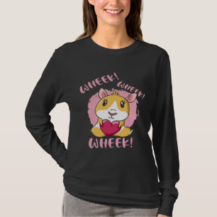 Camiseta Rueda del corazón del cerdo de Guinea   Amante de 