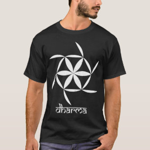 Camiseta Rueda Quotdharmaquot Estilo Yoga India Sánscrito M