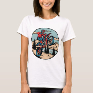 Camiseta Rueda Retro Dirt Biker - Suciedad de Motocross vin