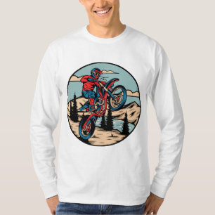 Camiseta Rueda Retro Dirt Biker - Suciedad de Motocross vin