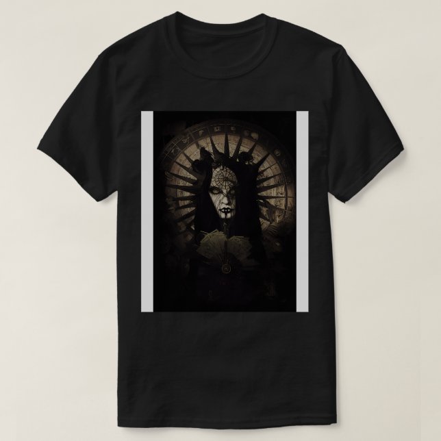 Camiseta Rueda siniestra Tarot Al Estilo Del gótico De Fort (Diseño del anverso)