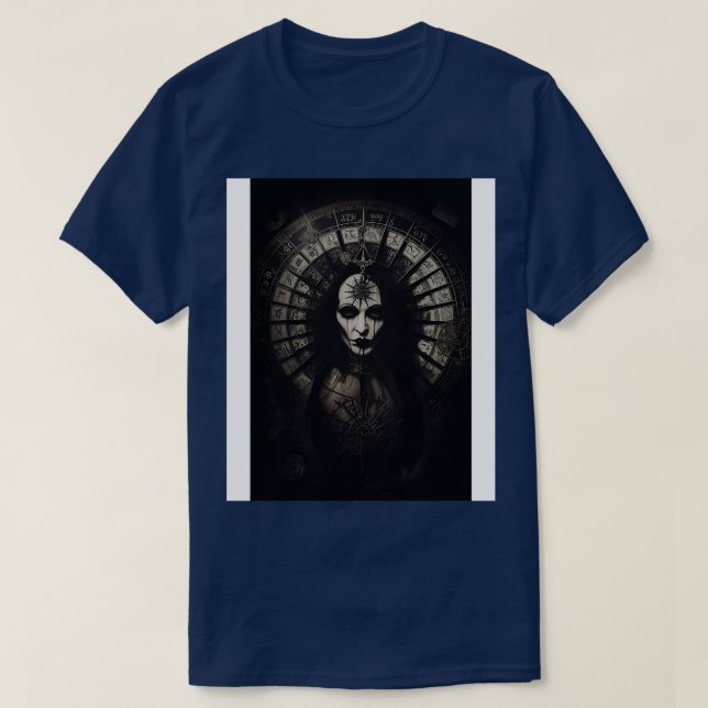 Camiseta Rueda siniestra Tarot De Estilo gótico De Fortune  (Diseño del anverso)
