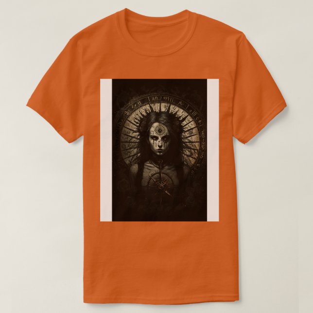 Camiseta Rueda siniestra Tarot De Estilo gótico De Fortune  (Diseño del anverso)