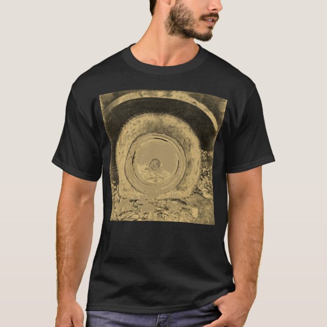 Camiseta Rueda Vieja Del Auto Clásico (Anverso)
