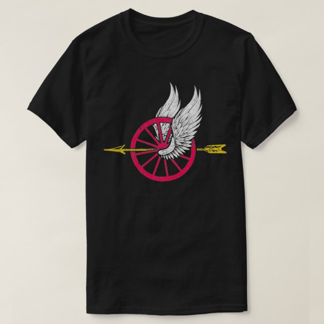 Camiseta Rueda y flecha de la unidad de motor de la policía (Diseño del anverso)