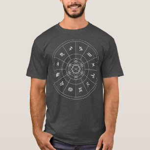 Camiseta Rueda Zodiac Halloween Astrología del Horóscopo Zo