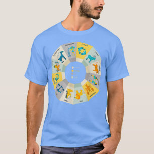 Camiseta Rueda Zodiac Halloween Astrología del Horóscopo Zo