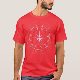 Camiseta Rueda Zodiac Halloween Astrología del Horóscopo Zo