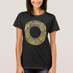 Camiseta Rueda zodiacal astrológica celestial vintage