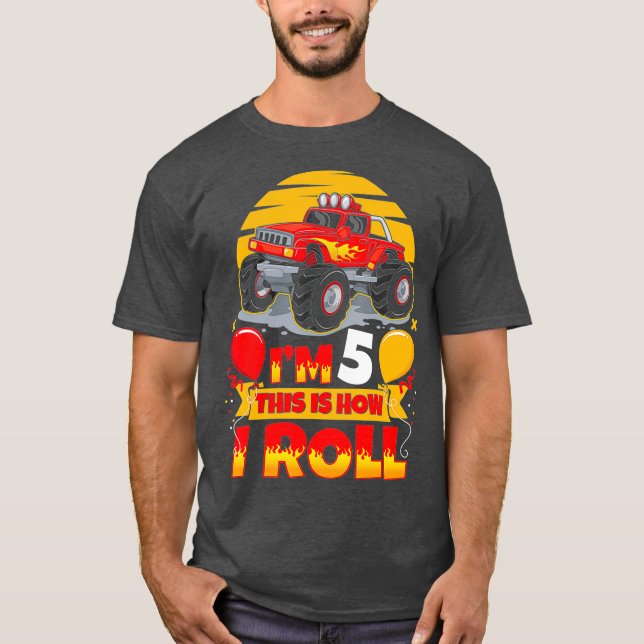 Camiseta Ruedas Calientes Cumpleaños Im 5 Así Es Como Giro (Anverso)