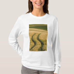 Camiseta Ruedas de tractores a través del trigo, Toscana, I