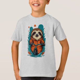 Camiseta "Ruedas irregulares: aventuras animales en bicicle
