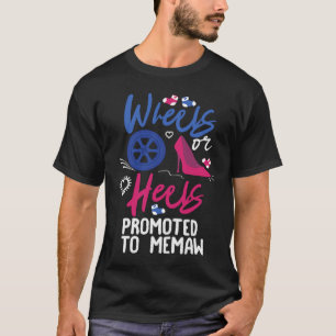 Camiseta Ruedas o tacones ascendidos a Revelación de género