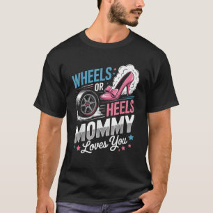 Camiseta Ruedas o tacones Shower de bebé niña niño guardián