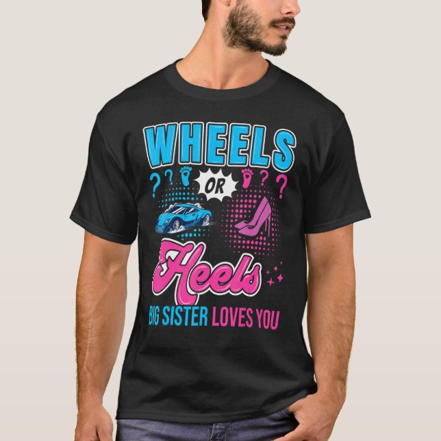 Camiseta Ruedas o talones A la hermana grande le encanta el (Anverso)