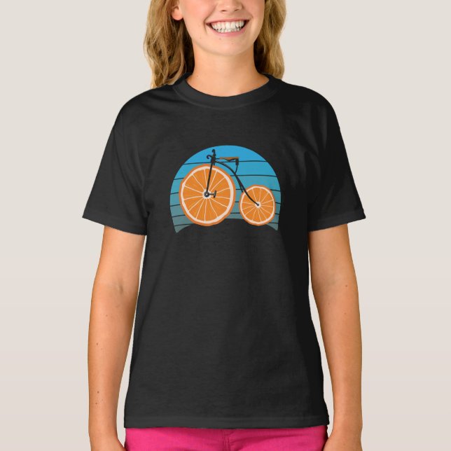 Camiseta Ruedas para Naranjas de bicicletas Penny Farthing (Anverso)