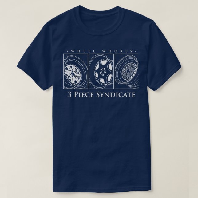 Camiseta Ruedas sindicadas de 3 piezas (Diseño del anverso)