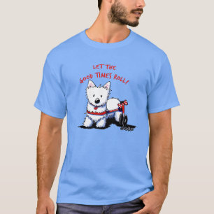 Camiseta Ruedas Westie de KiniArt