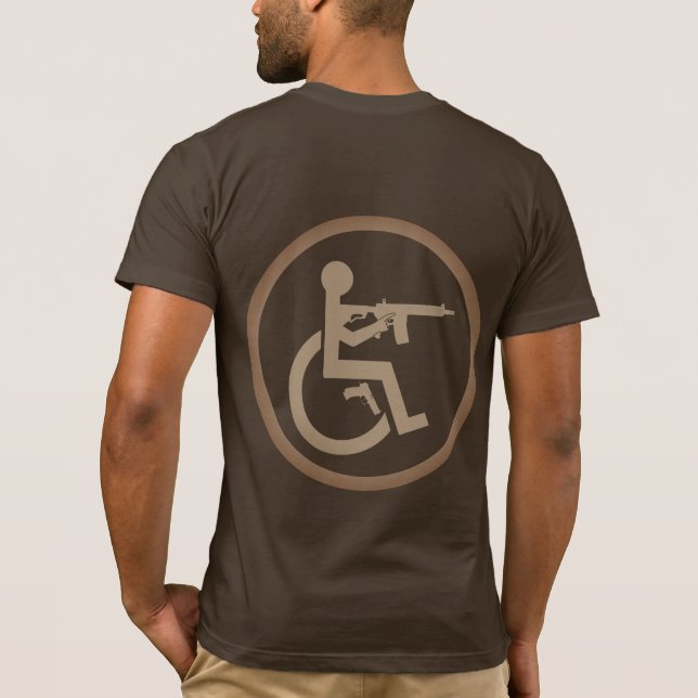 Camiseta Ruedas y armas - BrLogo - Marrón - Hecho en Estado (Reverso)