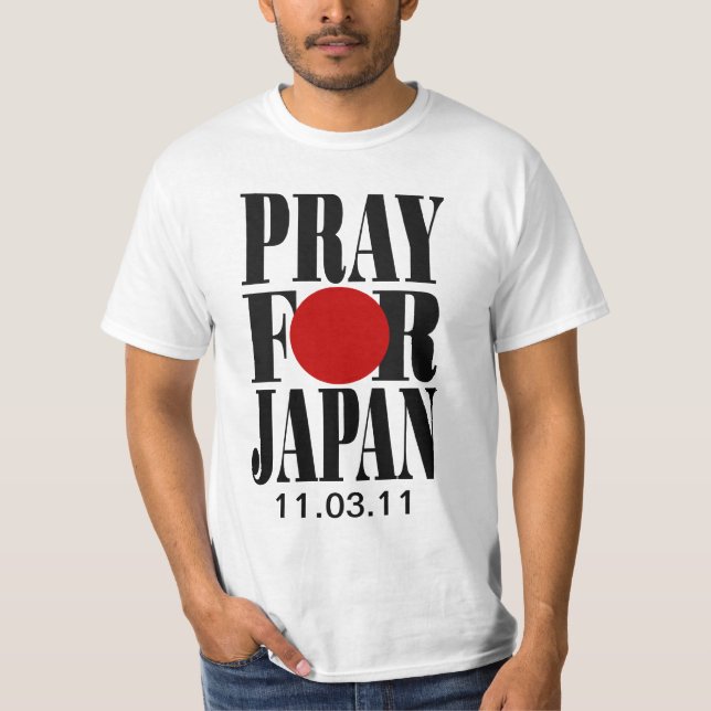 Camiseta Ruegue para Japón (Anverso)