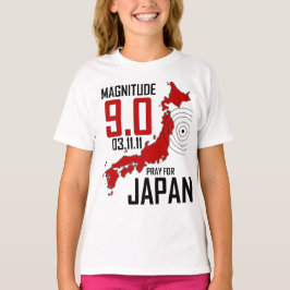 Camiseta Ruegue para Japón - magnitud 9,0 - 03.11.11