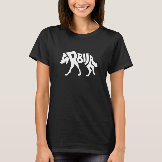 Camiseta Ruf Wolf Srbija Word Guay Animal (Anverso)