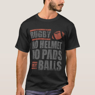 Camiseta Rugbi ningún casco ningunas bolas de los cojines