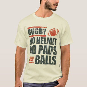 Camiseta Rugbi ningún casco ningunas bolas de los cojines