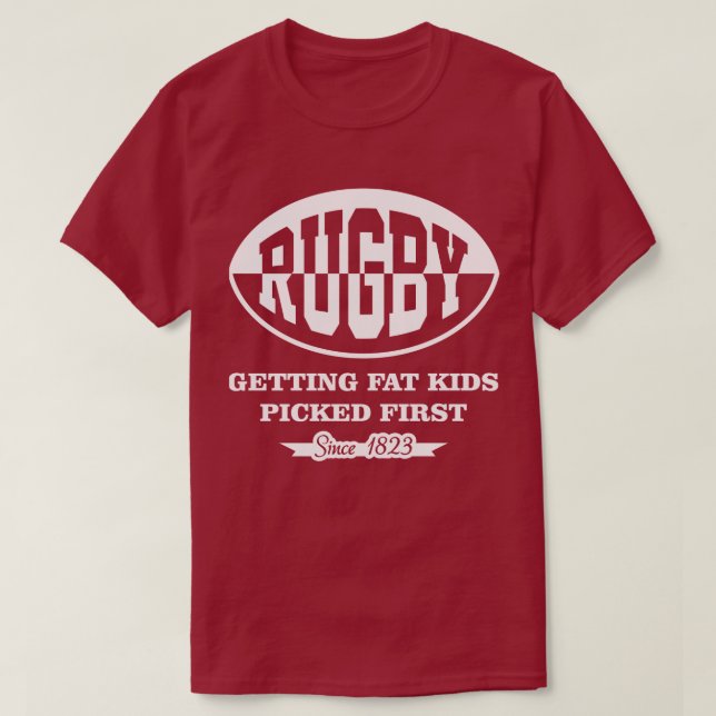 Camiseta Rugbi que consigue a niños gordos la primera (Diseño del anverso)