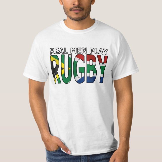 Camiseta Rugbi real Suráfrica del juego de los hombres (Anverso)